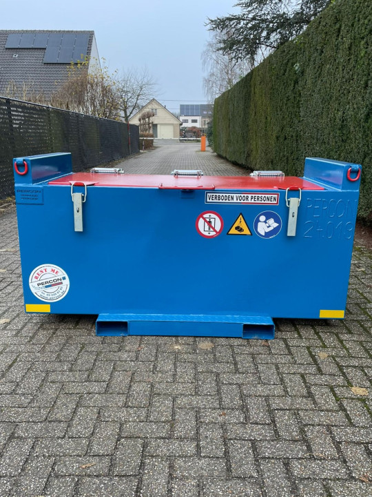 Materiaalbak - 2.0 meter huren | Percon | Gekeurde materiaalbakken voor veilig hijswerk