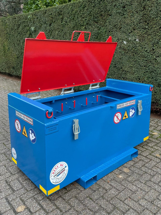 Materiaalbak - 2.0 meter huren | Percon | Gekeurde materiaalbakken voor veilig hijswerk