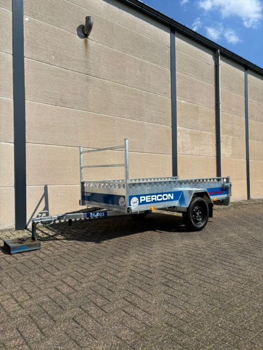 Aanhangwagen - enkelas - open - huren | Percon