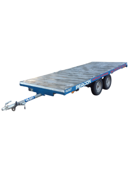 Aanhangwagen - Dubbelas - Plateau - 4m - huren | Percon | Gekeurde aanhangwagen - Dubbelas - plateau - 4m - voor veilig vervoer
