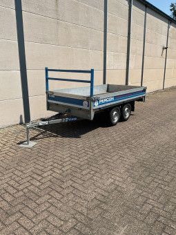 Aanhangwagen - Dubbelas - plateau - 3m - huren | Percon
