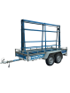 Aanhangwagen - Dubbelas - Open met Glasrek - huren | Percon