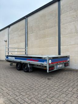Plateauwagen - 4 meter - dubbelas - huren | Percon | Gekeurde Plateauwagen - 4 meter - dubbelas - voor veilig vervoer