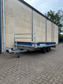 Plateauwagen - 4 meter - dubbelas - huren | Percon | Gekeurde Plateauwagen - 4 meter - dubbelas - voor veilig vervoer