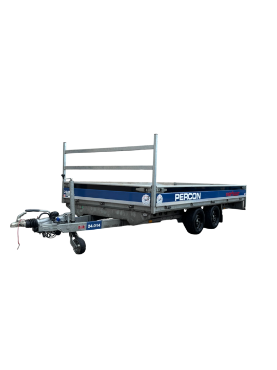Plateauwagen - 4 meter - dubbelas - huren | Percon | Gekeurde Plateauwagen - 4 meter - dubbelas - voor veilig vervoer