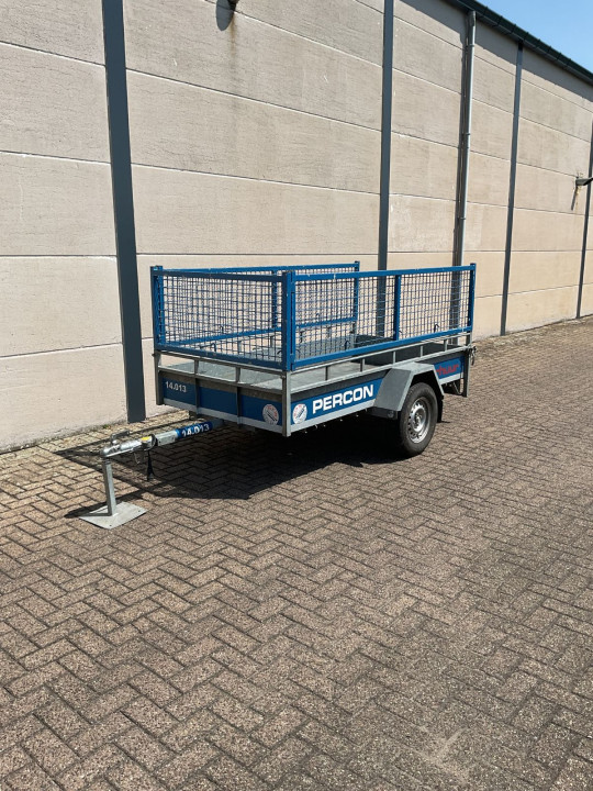 Aanhangwagen - enkelas - groenafval - huren | Percon