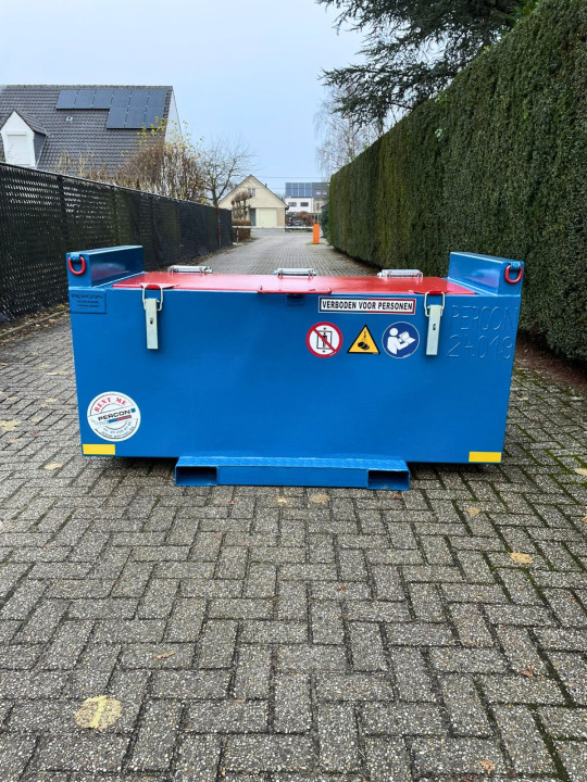 Materiaalbak kopen | Percon | Gekeurde materiaalbakken voor veilig hijswerk